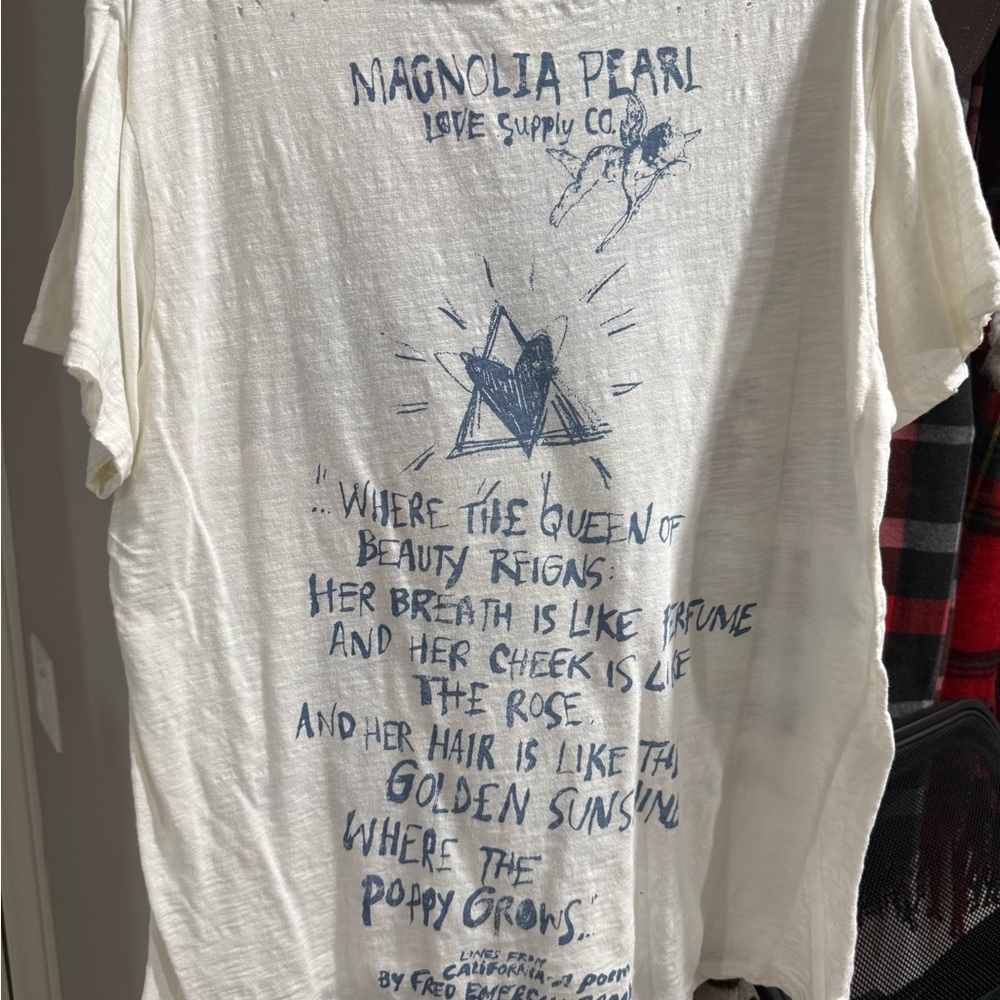 NWOT Magnolia Pearl Cream California Boyfriend Tee - Picture 2 of 3